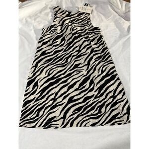 Womens A New Day Zebra Print Sleeveless Sheath Dress Women XS